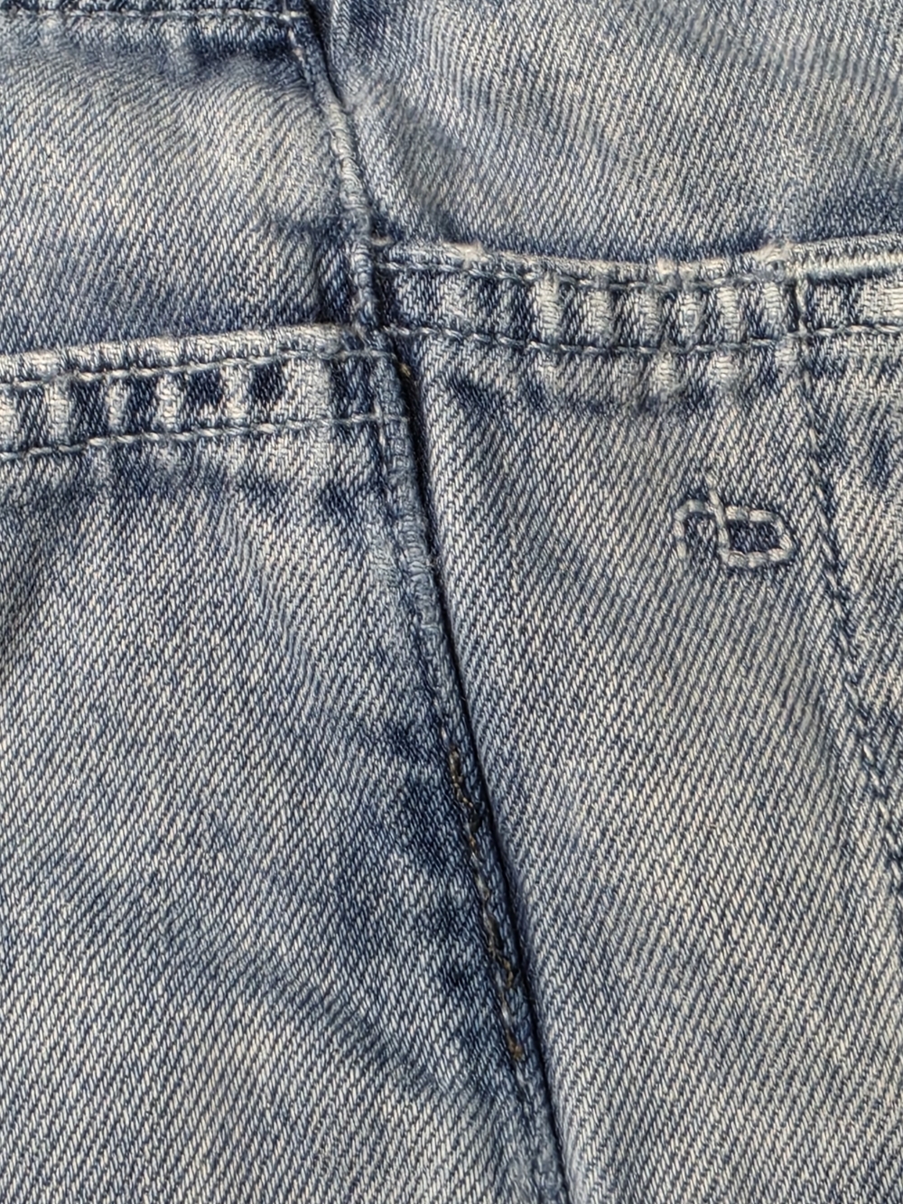 rag & bone Sofie Splice Jeans Size 26 Ultra Wide Leg High Rise Alisha Blue Denim - Picture 13 of 16